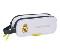 Sac à bandoulière Real Madrid 25/26 pour l'école et Les Loisirs Quotidiens - Petit Sac à bandoulière Real Madrid avec Sangle réglable et Plusieurs Poches, Trousse Double, Moderne