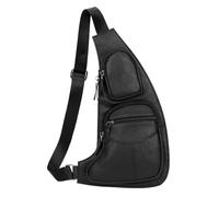 Sac à bandoulière réglable et multifonction, sac en cuir synthétique antivol, compagnon de voyage compact, équipement d'extérieur élégant pour homme, femme, randonnée, usage quotidien, 38 x 22 x 3 cm