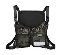 Sac à bandoulière réglable Hip Hop avec bandes réfléchissantes pour homme et femme - Pour le fitness, la randonnée, le cyclisme, le camping, l'escalade, la course à pied - - Taille Unique