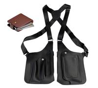 Sac À Bandoulière Réglable Sous Les Bras En Cuir De Qualité Supérieure Pour Hommes Et Femmes, Portefeuille À Sangle Cachée Avec Doubles Poches, Sac De Poche En Cuir PU À Bandoulière Tendance