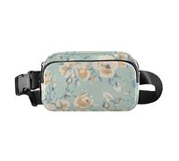 Sac à bandoulière résistant à l'eau avec sangle réglable - Sac à bandoulière tendance - Fleurs de printemps - Style shabby chic - Pour homme et femme - Pour voyage, course à pied, randonnée, Fleurs de