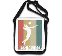Sac à bandoulière rétro avec imprimé Kiss My Ace Volleyball Blanc