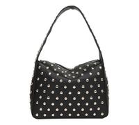 Sac à bandoulière rétro clouté style punk années 2000 en cuir PU pour femme tendance petit sac à main streetwear sous les bras, Noir