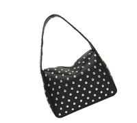 Sac à bandoulière rétro clouté style punk années 2000 sac à main en cuir PU pour femme mode petit sac à main streetwear sac à main en cuir PU, Noir , One Size