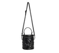 Sac à bandoulière rétro en cuir PU pour femme - Motif tête de mort - Messagers punk - Pour tous les jours