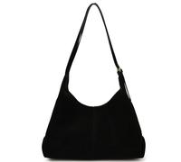 Sac à bandoulière rétro en daim PU Slouchy sac à bandoulière solide grand sac coloré pour femmes voyage shopping, Noir , 12.2x4.33x11.81inch