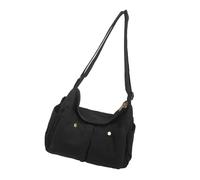 Sac à bandoulière rétro en toile pour le travail, les voyages, l'école, unisexe, Noir , As shown in the figure