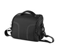 Sac à bandoulière rétro noir résistant aux chocs pour appareil photo Panasonic Lumix GH7 sans miroir avec objectif Lumix G Leica DG Vario-Elmarit 12-60 mm f/2.8-4.0, Noir , L, Sac pour appareil photo