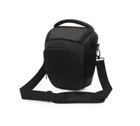 Sac à bandoulière rétro noir triangulaire pour appareil photo Sony Alpha a6700 sans miroir avec objectif E 18-135 mm f/3.5-5.6 OSS, Noir , L, Sac pour appareil photo