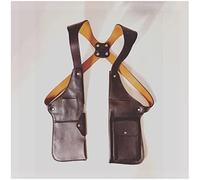 Sac À Bandoulière Rétro pour Hommes sous Les Bras Médiéval en Cuir PU Portefeuille De Sécurité Antivol Steampunk sous Les Bras Double Sac À Bandoulière Sports De Plein Air Sac De Chasse, Style Médiév
