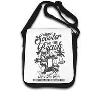 Sac à bandoulière « Riding Scooter On The Beach Enjoy The Ride » Blanc