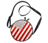 Sac à bandoulière rond en toile avec drapeau civil des États-Unis (utilisé par les citoyens souverains)
