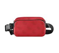 Sac à bandoulière rouge abstrait hexagonal tendance et élégant pour homme et femme - Grande capacité - Avec sangle réglable - Pour voyage, gym, travail, Rouge Abstrait Hexagone Tendance, Taille unique