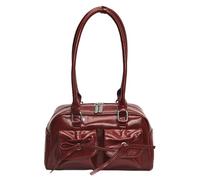 Sac à bandoulière rouge, porte-monnaie esthétique avec nœud papillon pour femme, avec poignée et nœud papillon pour rendez-vous, shopping et voyage