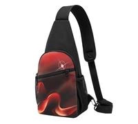 Sac à bandoulière, sac de poitrine croisé en diagonale, sac de poitrine de randonnée, sac de jour, sac de ceinture unisexe,Imprimé Flamme Rouge