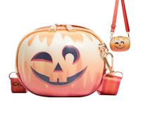 Sac À Bandoulière - Sac Halloween à citrouille visage souriant,Portefeuille mode citrouille pour téléphone et documents extérieur travail rue voyage trajet quotidien