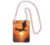 Sac à bandoulière Sea Sunset Flying Dragon pour femme et homme - Mini sac à main étanche pour téléphone portable - Petit sac à bandoulière avec sangle réglable - Pochette de voyage pour téléphone