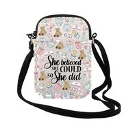 Sac à bandoulière « She Believed She Could So She Did » - Cadeau pour infirmière L&D Obgyn, Did Fly Duck Cr UK, 0