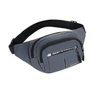 Sac à bandoulière simple et décontracté pour homme et femme - Sac banane - Pantalon de yoga pour femme - Sac taille haute (gris, taille unique)