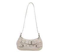 Sac à bandoulière simple tendance sous les aisselles en cuir PU bandoulière aisselle pour tous les jours femmes tendance rétro style coréen bandoulière, blanc, Taille unique