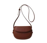 Sac à bandoulière simplifié pour femme, sac de selle au design unique, sac polyvalent pour téléphone portable, marron, Taille unique
