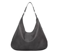 Sac à bandoulière solide avec pompon - Grande capacité - Sac à bandoulière, gris, Taille unique