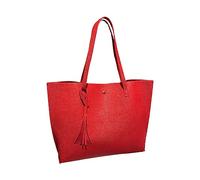 Sac à bandoulière souple pour femme de grande capacité, sac à bandoulière en polyuréthane à pompon, grande capacité, sac à bandoulière pour femme, grand sac fourre-tout isotherme, RD1., Taille unique