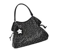 Sac à bandoulière spacieux et pratique en toile avec grand espace de rangement, plusieurs compartiments, sac à main pour femme, Gris