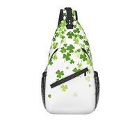 Sac à bandoulière St. Patrick's Day Shamrock Lucky Clover Randonnée Daypack Bandoulière Épaule Sac à Dos Voyage Poitrine Pack pour Hommes Femmes