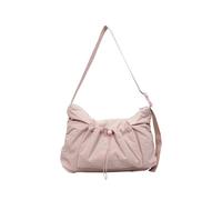 Sac à bandoulière style coréen avec cordon de serrage, sac à bandoulière en toile, sac à bandoulière pour étudiant, sac d'école pour voyage, quotidien, sac à bandoulière plissé, grande capacité, b