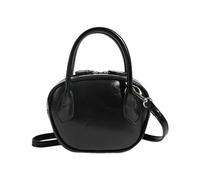 Sac à bandoulière style coréen en cuir PU pour femme - Messagers shopping bowling pour tous les jours - Style coréen - Messenger en PU, Noir , One Size