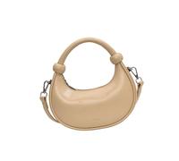 Sac à bandoulière style coréen en cuir synthétique pour femme, petit sac à main, sac à bandoulière tendance, sac demi-lune, kaki, Taille unique