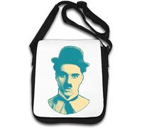 Sac à bandoulière style rétro Acteur Bleu Pop Art Photo