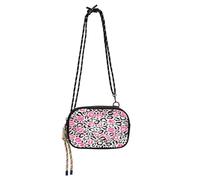 Sac à bandoulière Sugar Kissing Lips - Motif peau de léopard - Petit sac à main avec sangle réglable - Sac à dos à bandoulière pour homme et femme - Pour voyage, travail