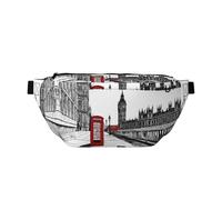 Sac à bandoulière super large pour homme et femme, ceinture réglable pour sports de plein air, randonnée, voyage, cyclisme, randonnée, escalade, Cabine téléphonique rouge London Street, Taille unique,
