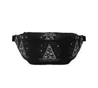 Sac à bandoulière super large pour homme et femme, ceinture réglable pour sports de plein air, randonnée, voyage, cyclisme, randonnée, escalade, Constellation de pizza, Taille unique, Sac à dos