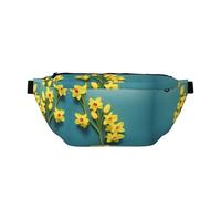 Sac à bandoulière super large pour homme et femme, sac de taille réglable pour sports de plein air, randonnée, voyage, cyclisme, randonnée, escalade, Narcisse, Taille unique, Sac à dos décontracté