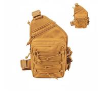 Sac À Bandoulière Tactique for Hommes, Système Molle Polyvalent Robuste, Sac Banane Résistant À l'eau for Les Déplacements(Khaki)