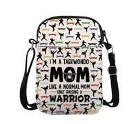 Sac à bandoulière Taekwondo pour maman, karaté, cadeau de fête des mères, Taekwondo Mom Cb, 15*21*2cm