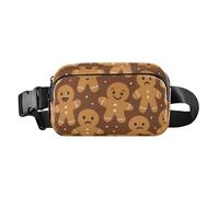 Sac à bandoulière tendance avec motif de pain d'épice de Noël pour femmes, hommes, adolescents, grande capacité