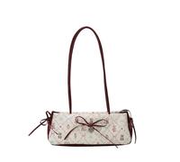 Sac à bandoulière tendance avec nœud, imprimé dessin animé, sac à main polyvalent, Rouge, 31.0*12.0*4.0