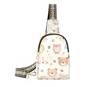 Sac à bandoulière tendance avec visages d'animaux mignons et robustes pour femme pour la randonnée, Visages d'animaux mignons