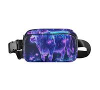 Sac à bandoulière tendance Blue Cow pour femmes, hommes, adolescents, résistant à l'eau, avec sangle réglable pour voyage, course à pied, randonnée, Vache bleue, 1 size