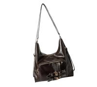 Sac à bandoulière tendance en cuir PU pour femme, sac d'école, sac à main élégant sous les aisselles, sac à main à bandoulière avec sangle réglable, sac à dos en cuir PU, café, One Size