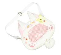 Sac à bandoulière tendance en peluche grande capacité style japonais messagers jolis renards itabag jolis renards itabag bandoulière japonaise pour fille, Poudre blanche., taille unique