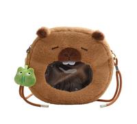 Sac à bandoulière tendance en peluche sur le thème des animaux et des fraises pour femmes, filles et amateurs de dessins animés, sac à bandoulière décontracté