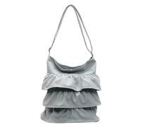 Sac à bandoulière tendance en toile avec détails plissés, sacs à bandoulière de grande capacité pour femmes qui aiment les styles uniques pour femmes, sac tendance, bleu, One Size
