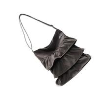 Sac à bandoulière tendance en toile avec détails plissés, sacs à bandoulière de grande capacité pour femmes qui aiment les styles uniques pour femmes, sac tendance, gris, One Size