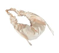 Sac à bandoulière tendance en toile avec sangle plissée de grande capacité pour les femmes à la recherche de styles et de fonctionnalité, blanc, One Size