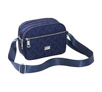 Sac à bandoulière tendance et simple pour femme avec fermeture éclair multicouche et un sac à bandoulière pratique et léger de grande capacité pour homme (BU1, taille unique)